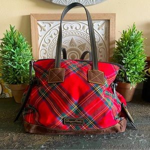 COPY - Dooney & Bourke Tartan plaid and suede shoulder bag